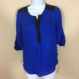 My Michelle Royal Blue and Blk Top